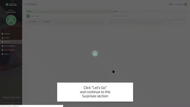 Surprise Tracker for Web - First Start смотреть онлайн