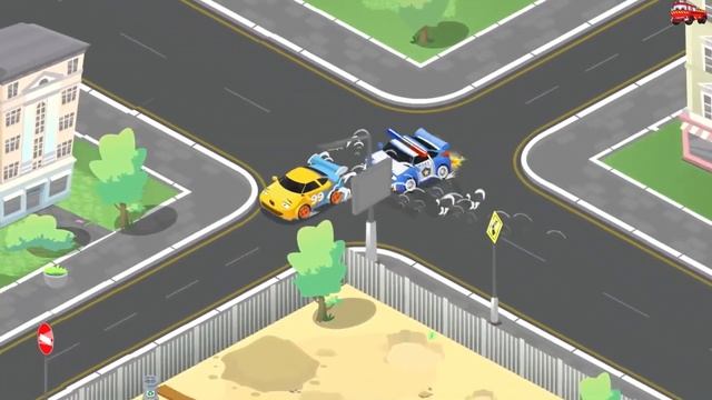 Мультик про машинки Полицейская машинка Флеш и гоночная машинка/Cartoon about cars Police car Flash