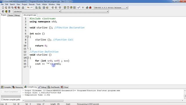 Function Program | Programming In C++