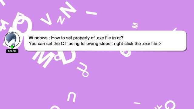 Windows : How to set property of .exe file in qt? смотреть онлайн