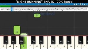 BASIC Piano Melody: BNA ED - NIGHT RUNNING