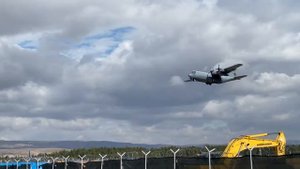 Taking off Turkish Hercules C-130 from Kayseri airport