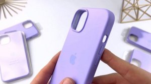 Силіконовий чохол на iPhone 14 з закритими низом в кольорі Light Purple (39)