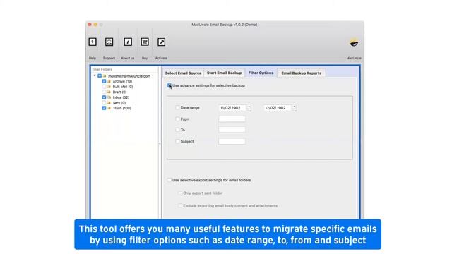 Backup 1&1 Mail Emails in Mac OS
