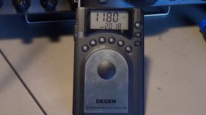 Degen DE 15 with Radio Romania 11800 Khz Shortwave
