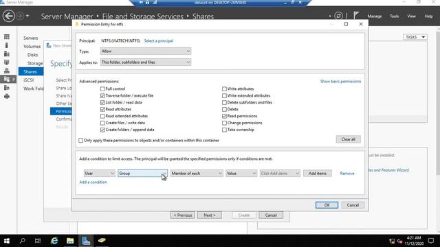 23-NTFS AND HOME FOLDER IN SERVER 2019