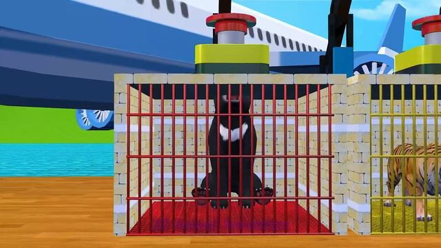 5 Giant Duck Cartoon,Tiger,Cow,Dinosaur,Gorilla,Elephant Wild Animals choose the right mystery door