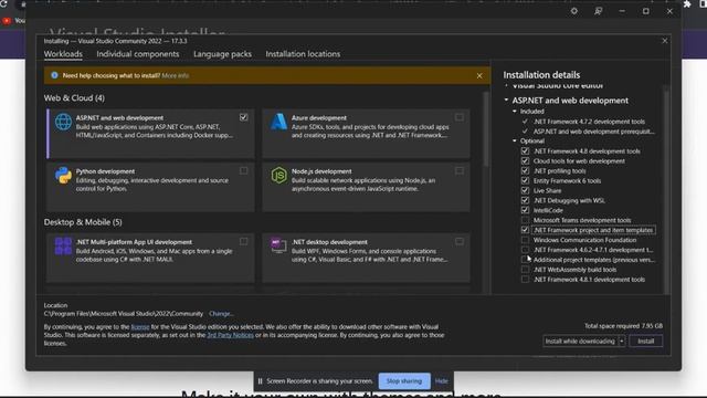 How to install Visual Studio 2022 on Windows 10/11 | Advanced Web Programming | BSCIT Sem 5