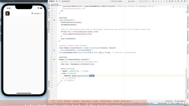 Real-Time Weather App 1.0 - Free Weather API with no key - 3/4 - Flutter Tutorial