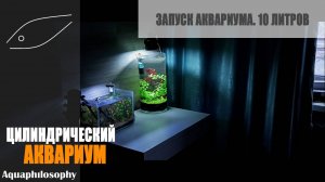 Цилиндрический аквариум 10л. Cylinder aquarium 10L