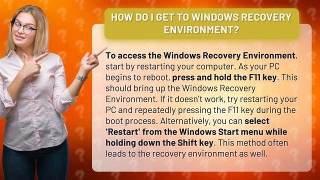 How do I get to Windows recovery environment?
