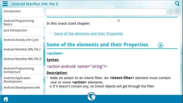 Demo of Android Programming app on Android Tablet