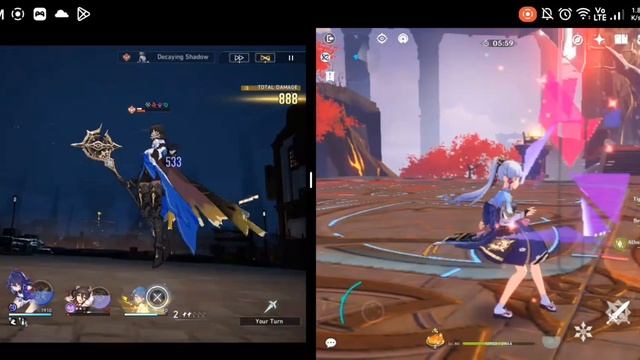 playing honkai star rail and genshin in the same time with a potato phone be like : смотреть онлайн