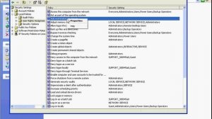 Change the user rights assignment using administrative tools.avi