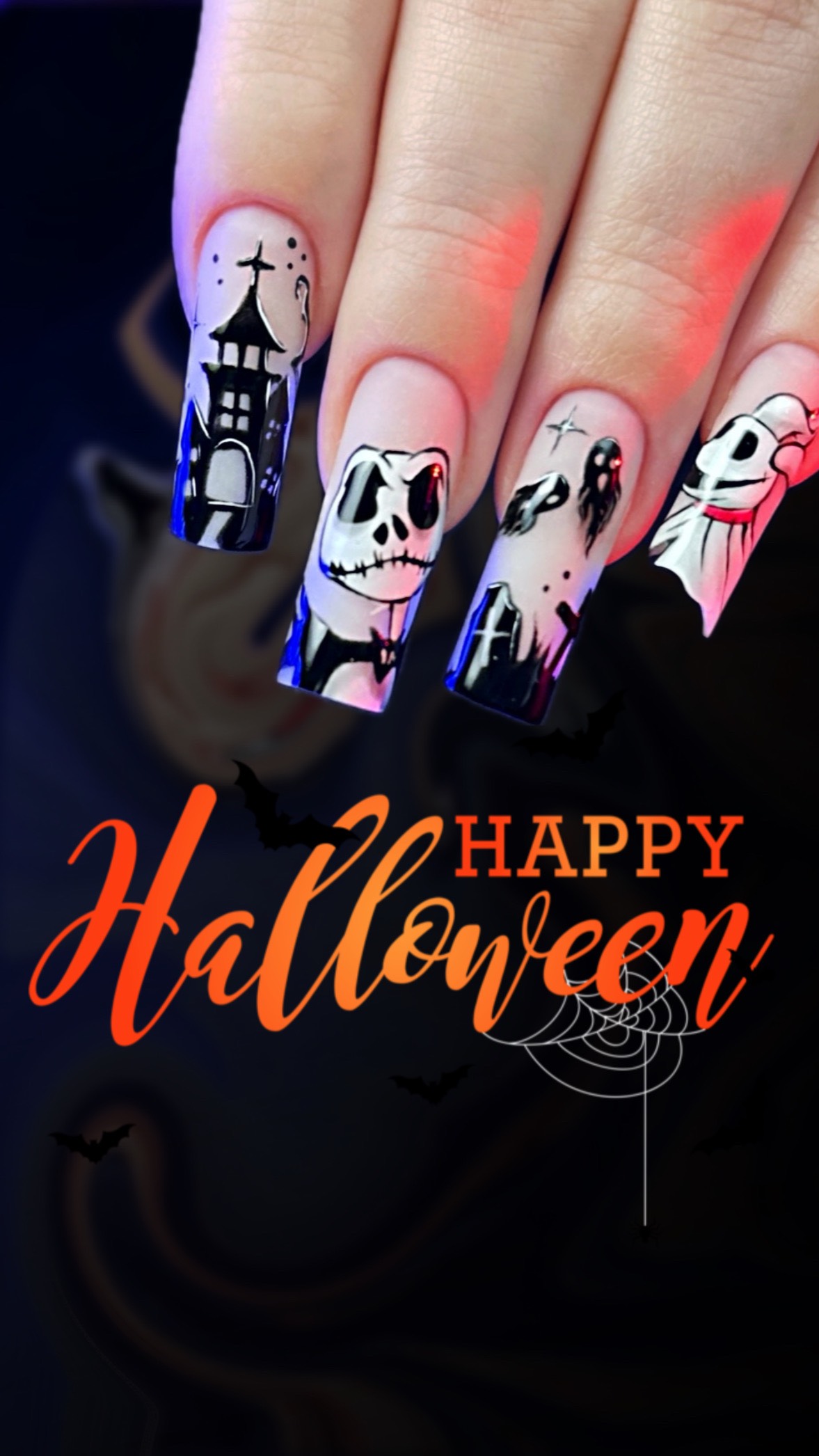 Halloween nails Кошмар перед Рождеством👻 смотреть онлайн