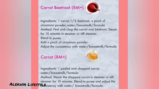 Baby food for 6 8 Month Healthy Baby Food Recipes 