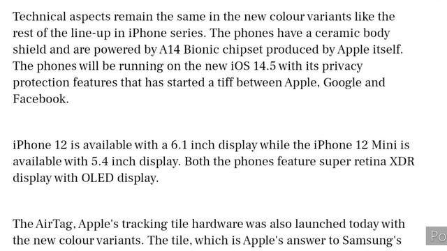 Apple Launches iPhone 12, iPhone 12 Mini in purple colour ||