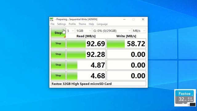 32GB MicroSD Card Speed Test смотреть онлайн