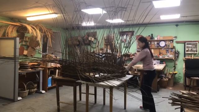 Русская ива. Ускоренный видео-обзор. Плетение уличных клумб. смотреть онлайн