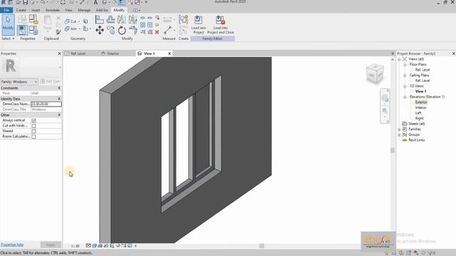 Advance tutorial for Revit: Create a new WINDOW in Revit family template. смотреть онлайн
