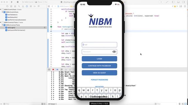 iOS Application Development - Login UI Testing