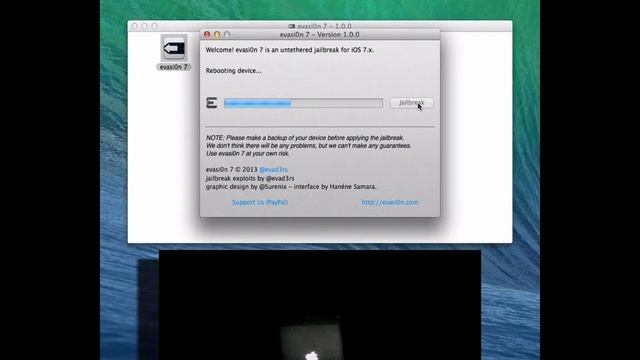 Jailbreak iOS 7 iPhone 5 7.0.4 Evad3rs team смотреть онлайн