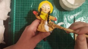 Ватная игрушка.Делаем мех на пальтишко.
