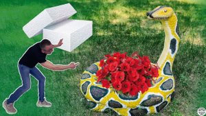 Необычная КЛУМБА ИЗ ЦЕМЕНТА СВОИМИ РУКАМИ | A flowerbed made of cement with your own hands