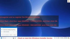 Solution "Windows Installer Service could not be accessed" in Windows 11