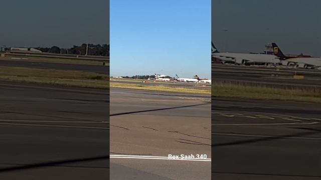 Rex Saab 340 Taking off from Sydney Airport