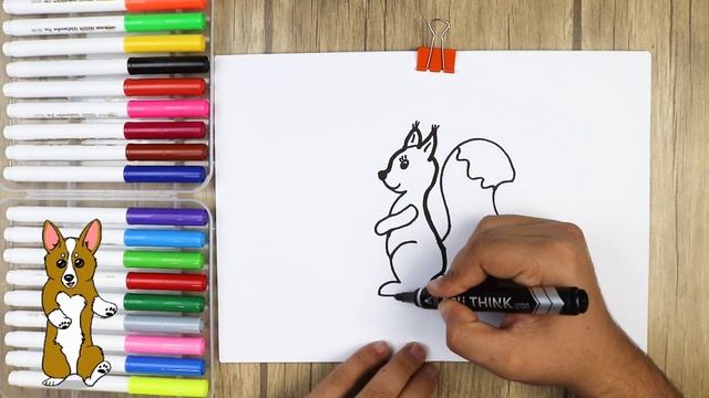 #суретсалу Bolalar uchun Olmaxon rasm chizish/Draw Squirrel for kids/Рисование Белка для детей