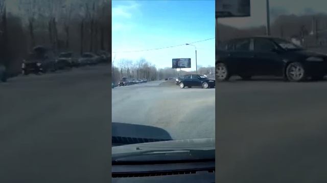 Подрез авто на окружной в Омске