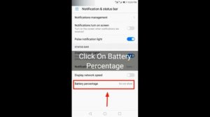 How To Show Battery Percentage On Status Bar Of Android Mobiles