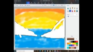 How to draw Paint 3D | 3D Paint Drawing Techniques | Mountains Water Fall View Paint 3D | Painting