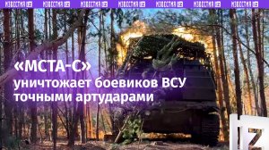 САУ «Мста-С» ликвидировали бронетехнику и личный состав ВСУ / Известия