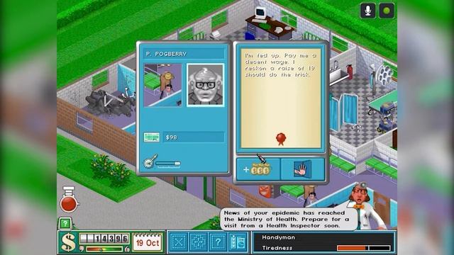 Exploding rooms - Theme Hospital LEVEL 7 (with commentary)