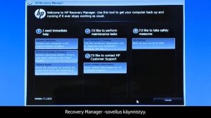 HP:n järjestelmän palauttaminen Windows 8 -järjestelmää käyttävässä HP-kannettavassa