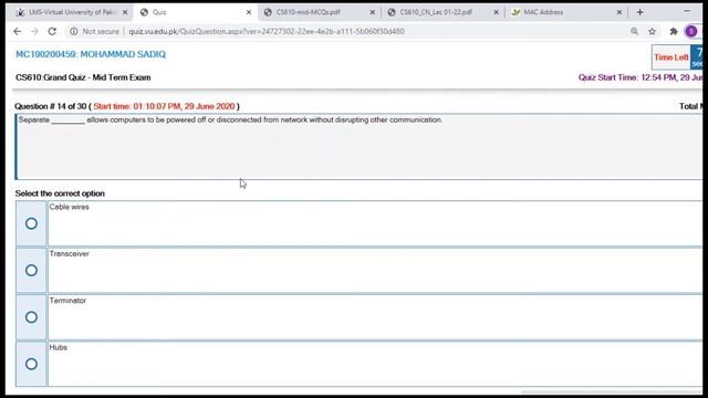 [LIVE SOLUTION OF GRAND QUIZ CS610 SPRING SEMESTER] 29-06-2020 of Virtual University. смотреть онлайн