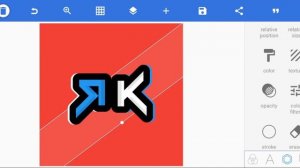 R K Logo Design On Android Phone – R K Logo In Pixellab