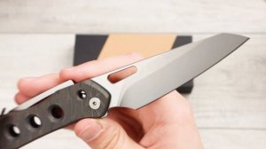 Нож WE Knife Vision R, CPM 20CV, Tiger Stripe Pattern Flamed Titanium