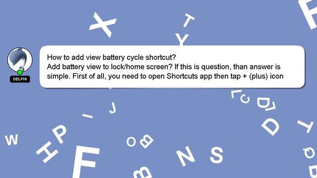 How to add view battery cycle shortcut? смотреть онлайн