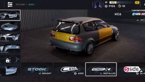 Styling and customization Honda Civic HC6 | CarX Street iOS mobile (no cheats)