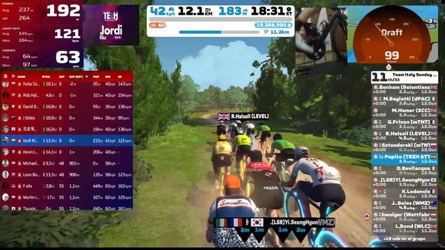 Team Italy Sunday ZRL Recon Racehot sauce in zwift Windows 11Chain Chomper