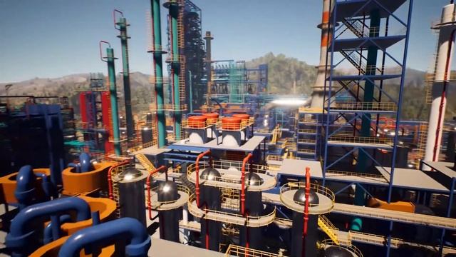 Потрясающая 3D модель нефтеперерабатывающего завода