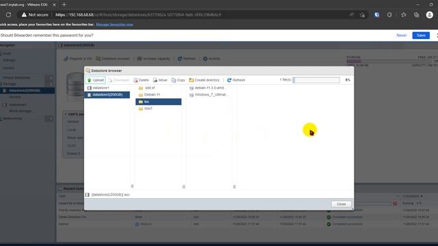 How To ISO File Upload VMware ESXI-7