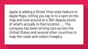 Can you do street view on Apple Maps?