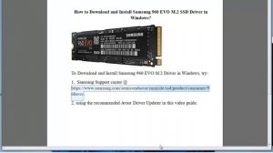 Download & Install Samsung 960 EVO M.2 SSD Driver in Windows