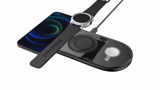 3in1 Fast Charging Wireless Charger for Phones, AirPods, Apple Watch, Galaxy Watch смотреть онлайн