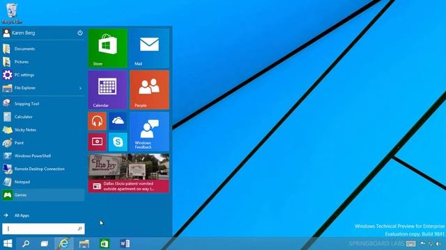 Windows 10 - Came Back Start Menu