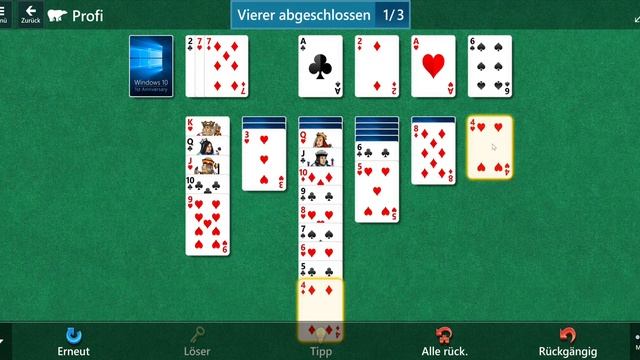 Star Club Windows 10 Anniversary, Klondike Expert, Game #2 - Play 3 Fours to the foundation смотреть онлайн